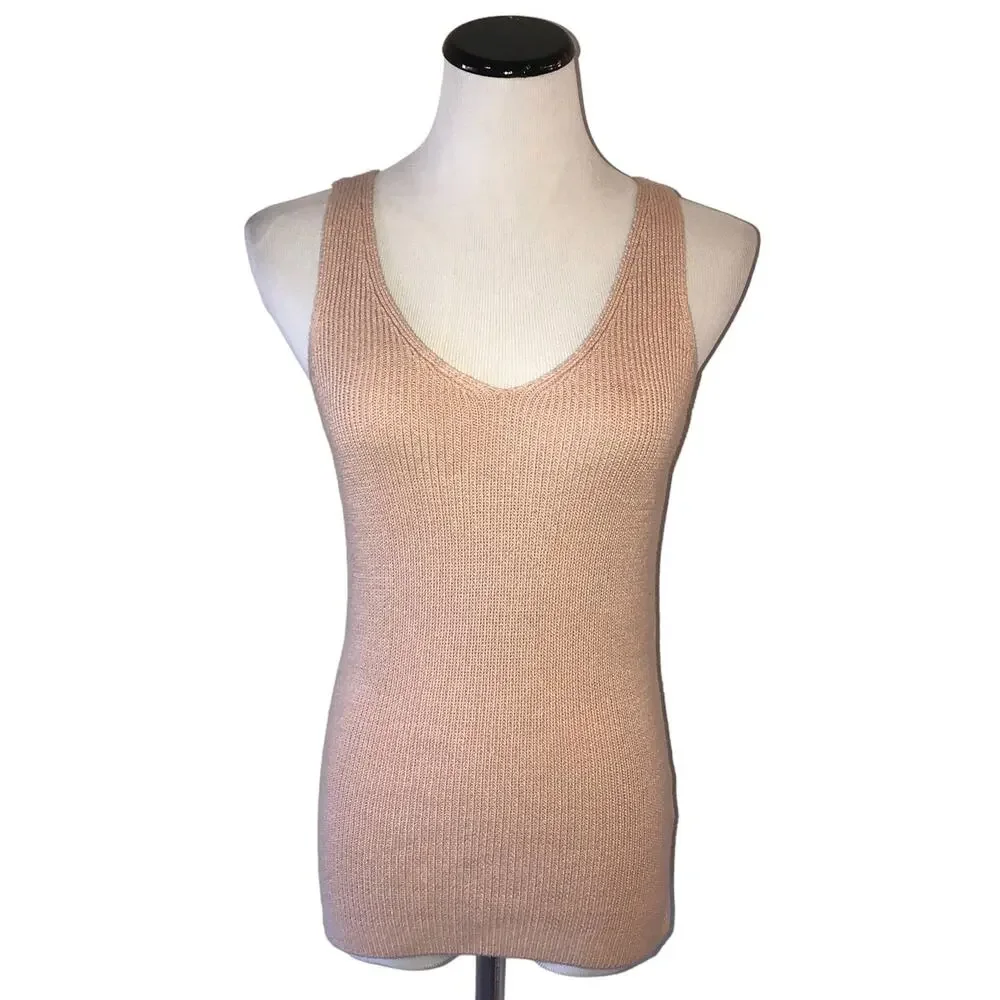 Elizabeth And James Pink Sweater Tank Top